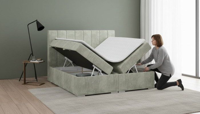 Luxus Bett Polstermöbel Schlafzimmer Boxspringbett Design Doppelbett Neu