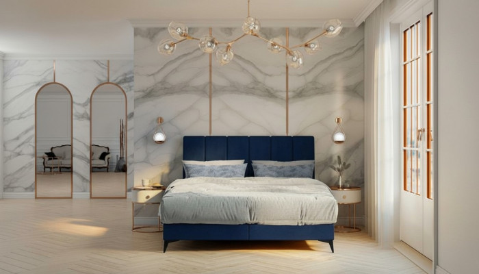 Modernes Bett Schlafzimmer Designer Doppelbett Boxspringbett Polsterbett