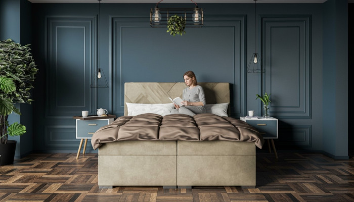 Luxus Bett Designer Schlafzimmer Polstermöbel Modern Doppelbett Boxspringbett