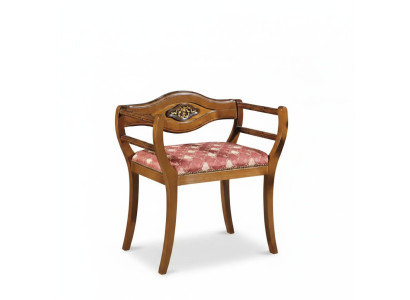Designer Stuhl Klassische Polster Stoff Sitzmöbel Wohnzimmer Lehnstuhl