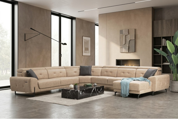 Ecksofa U-Form Sitzmöbel Designer Sitzmöbel Modern Sofa Couch Polster