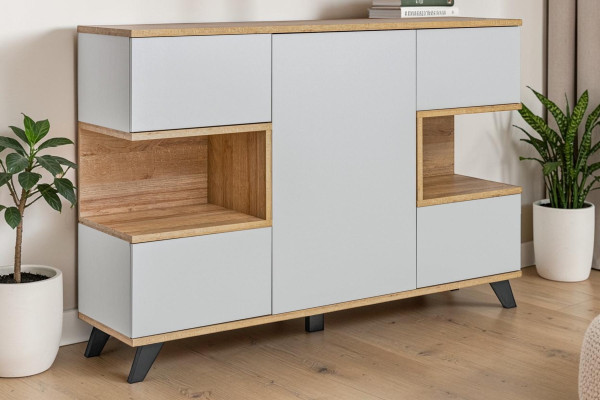 Modern Weiß Kommode Wohnzimmer Neu Luxus Designer Sideboard Möbel Holz