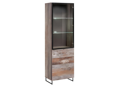 Vitrine Design Schrank Holz Moderne Neu Möbel Grau Holz Einrichtung