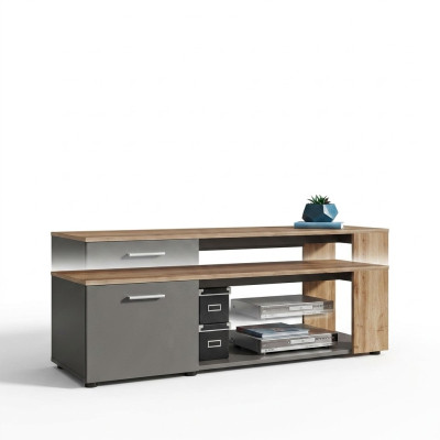 Luxus TV-Ständer Wohnzimmer Holz Kommode Designer Sideboard Wohnwand Neu