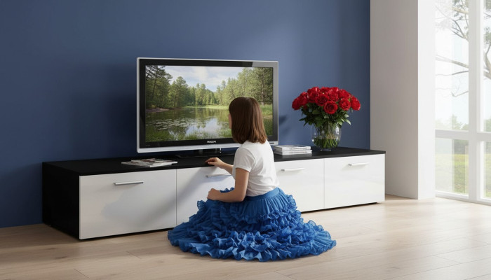 TV Ständer RTV Lowboard Designer Holz Einrichtung Modern Wohnzimmer