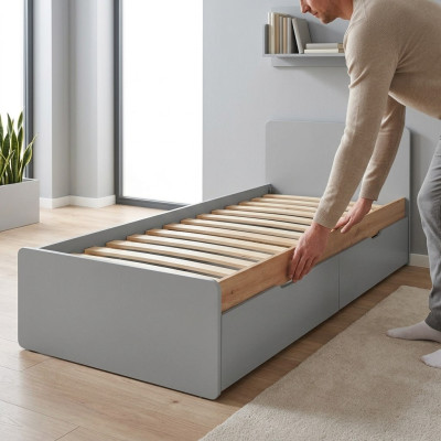Modernes Bett Jugendzimmer Einrichtung Holz Design Schlafzimmer Holz Möbel