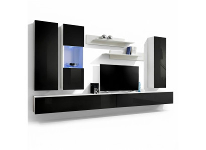 Luxus Wohnwand Komplett Set Wohnzimmer Holzmöbel Designer Wandschrank
