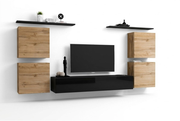 Luxus Einrichtung Wohnwand TV Ständer Design Sideboard Wandschrank Neu