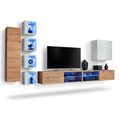 Designer Modern Möbel Wand Regale TV-Ständer Wandschrank Hänge Schrank Holzmöbel