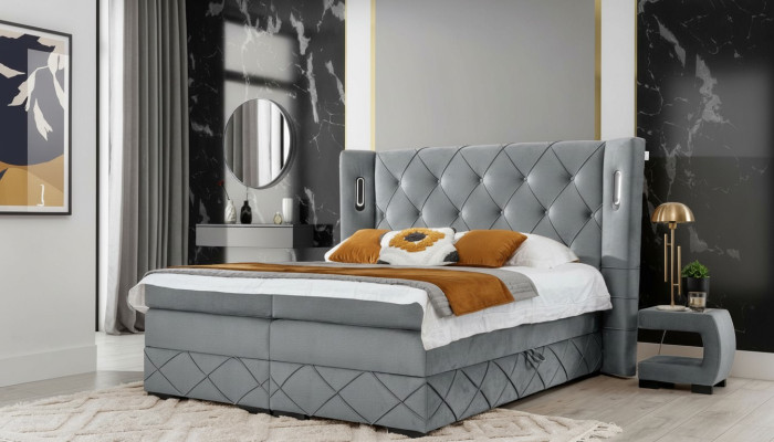 Schlafzimmer Set Bett 2x Nachttisch Modern Komplett Luxus Möbel Holz Einrichtung