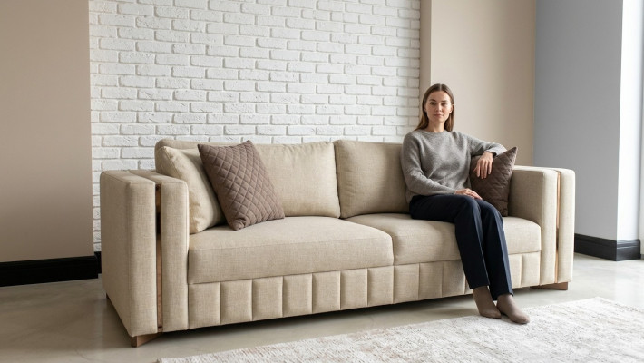Wohnzimmer Sofa Dreisitzer Design Einrichtung Modern Möbel Neu Textil
