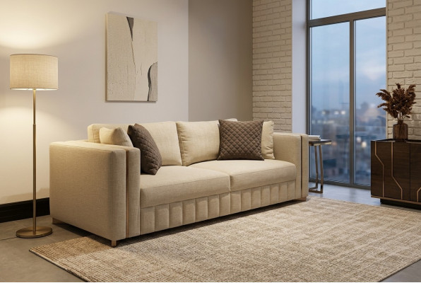 Wohnzimmer Sofa Dreisitzer Design Einrichtung Modern Möbel Neu Textil