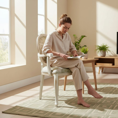 Klassischer Designer Einrichtung Esszimmer Stuhl mit Armlehnen Neu Möbel