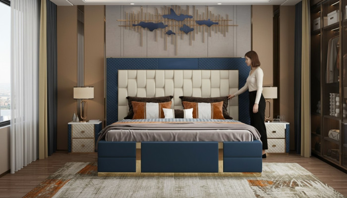 Design Boxspringbett Modern Betten Bett Doppelbett Hotel Luxus 180x200 Neu