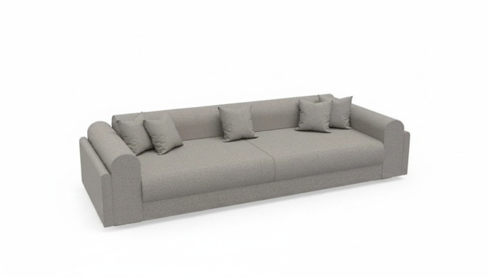 Designer Sofa 3-Sitzer grau Stoffsofa Sofas Textilien Couch Dreisitzer 240cm
