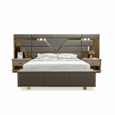 Bett Nachttisch 3 tlg. Schlafzimmer Set Design Modern Luxus Elegant Komplett