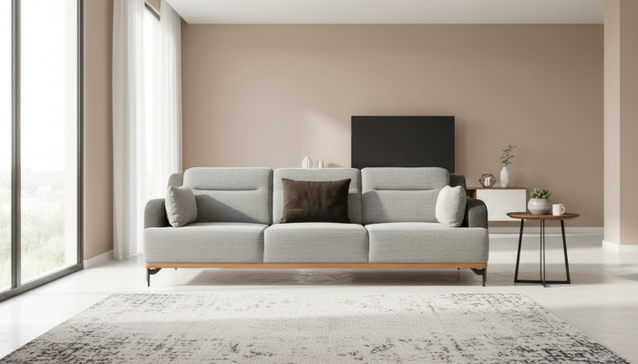 Sofa 3 Sitzer Design Sofas Polster Couchen Textil Relax Moderne 225cm