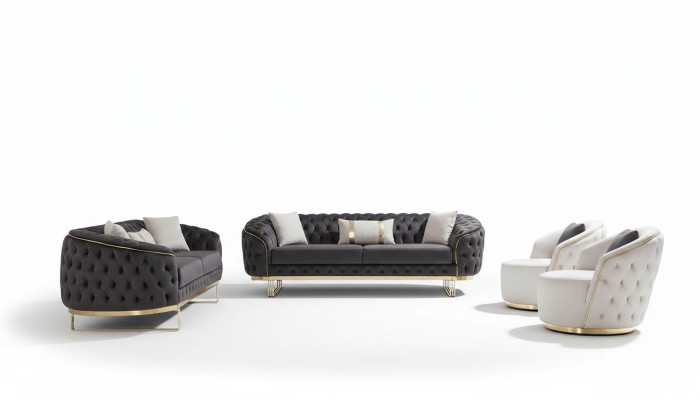 luxuriös Sofagarnitur 4tlg 3+3+1+1 Sitz Sofa Couchen Möbel Couch Wohnzimmer