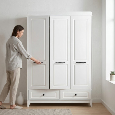 Kleiderschrank Weiße Holz Schrank Design Kinderzimmer Kleiderschränke