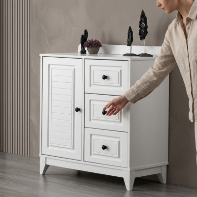 Luxuriöse weiße Stilvoll Kommode für Baby Holzmöbel für Kinderzimmer