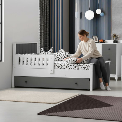 Kinderbett Bett Kinderzimmer Kinderzimmermöbel Bettrahmen Weiße Holz