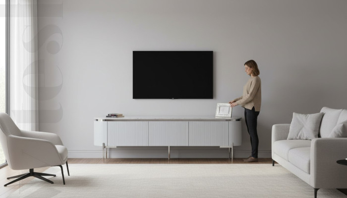 TV-Schrank in grau new Luxury
