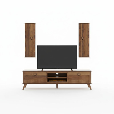 Stilvoller Hellbrauner TV-Lowboard Designer RTV Wohnzimmer Sideboard