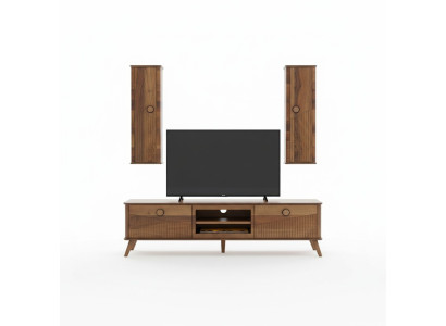 Stilvoller Hellbrauner TV-Lowboard Designer RTV Wohnzimmer Sideboard