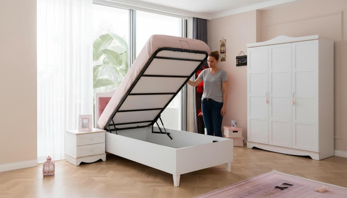 Stilvoller Einzelbett Kinderbett Kinderzimmer Möbel Bett Mit Stauraum