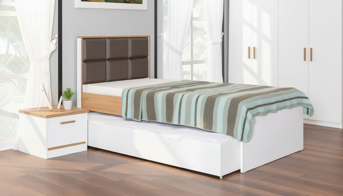 Exklusives Kinderzimmer Holzbett Designer Einzelbett Edle Kinderbetten