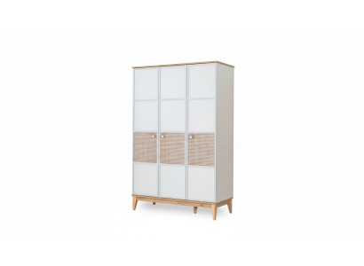 Dreitüriger Designer Holzschrank Kinderzimmer Exklusiver Kleiderschrank