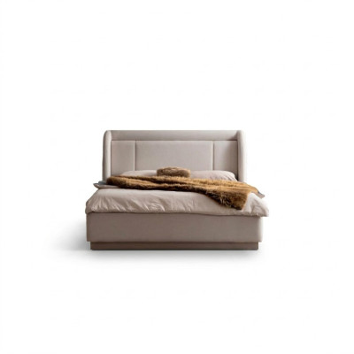 Modernes Beiges Bettgestell Schlafzimmer Doppelbett Luxuriöse Möbel Neu