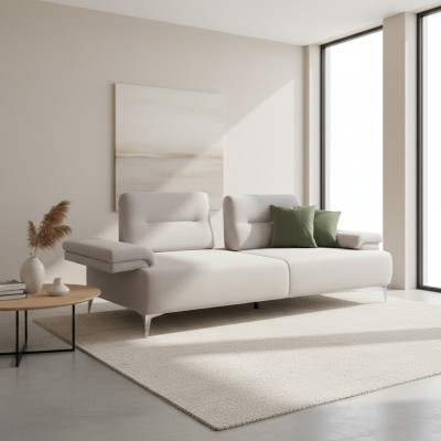  Hellbeiges Sofa Designer 3-Sitzer Wohnzimmer Edle Couchen Moderne Sofas