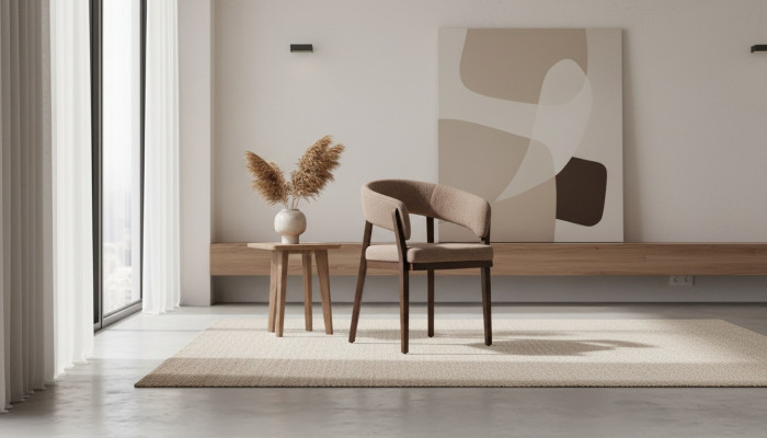  Moderner Brauner Esszimmerstuhl Luxuriöse Polsterstühle Holzgestell