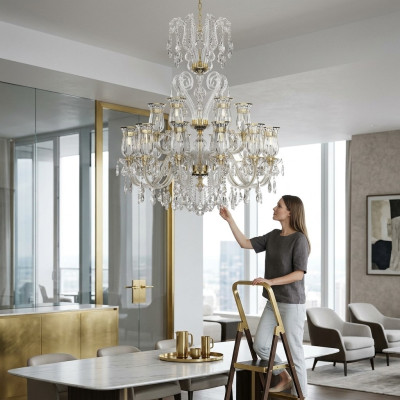 Designer Kronleuchter Modern Pendelleuchte Zimmer Luxus Beleuchtung Lampe