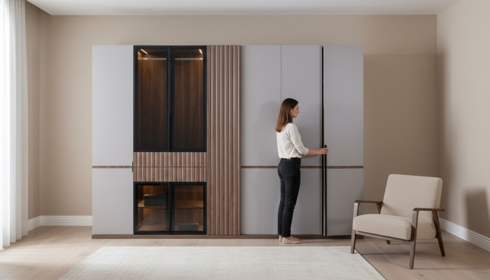 Schrank Kleiderschrank Schlafzimmer Schränke Modern Holz Luxus 260cm
