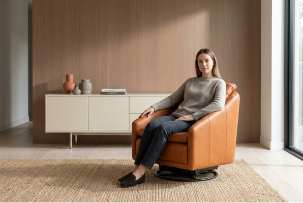Modern Sessel Wohnzimmer Orange Stil Möbel Designer Lounge Club 75x90