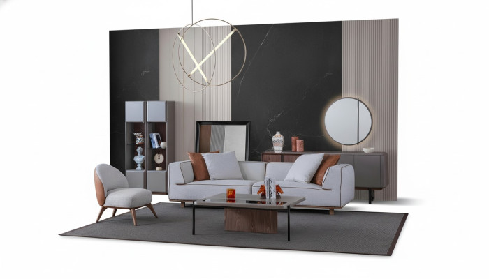 Luxus Wohnzimmer Set Komplette Einrichtung Sofa Kommode Couchtisch 5tlg