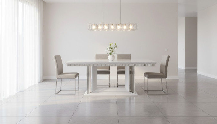 Exclusive Designer Esstisch Modern Möbel in Esszimmer Weiße Tisch 200x100