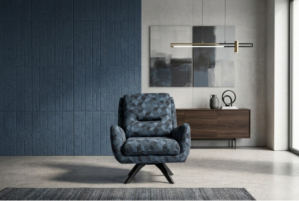 Wohnzimmer Luxus Sessel grau Club Lounge Modern Designer Möbel Einrichtung