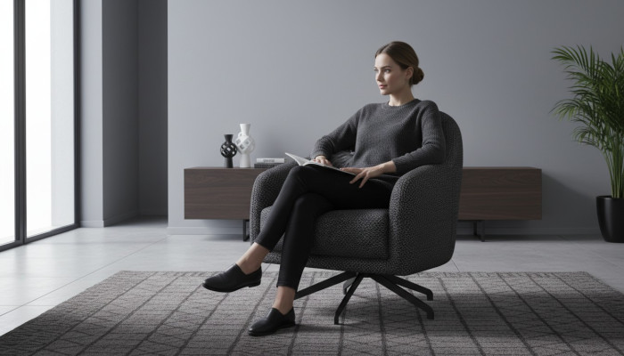 Design Sessel Wohnzimmer Luxus Möbel Schwarzer Stilvoll Lounge Club