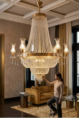 Lampe Hängeleuchte Kronleuchter Deckenleuchte Lampen Kristalllampe 115x160