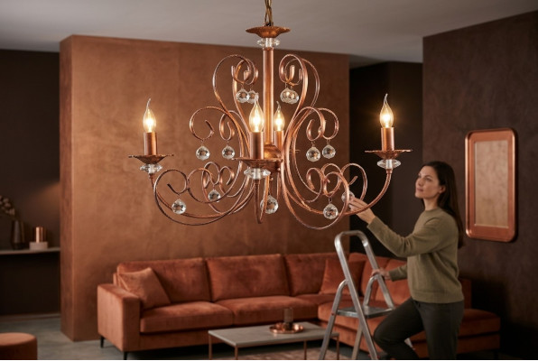 Kronleuchter Wohnzimmer Luxus Luster Deckenleuchte Lampen Leuchten 69x70