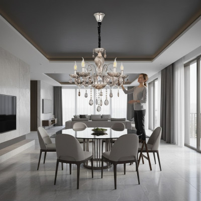 Kronleuchter Moderne Foyer Pendelleuchte Deckenleuchte Luxus Luster 65x95