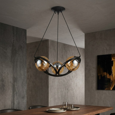 Deckenleuchte Moderner black Designer Luxus Wohnzimmer Lampe Leuchten