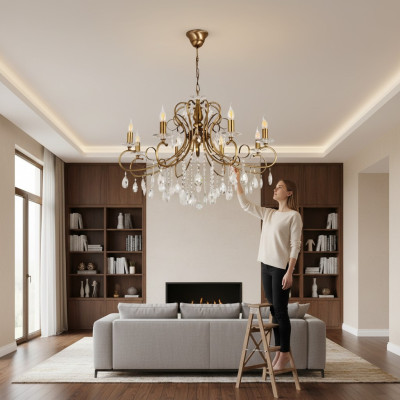 Kronleuchter Leuchte Lampe Wohnzimmer Innenbereich Deckenleuchte