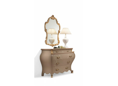 Kommode Spiegel Gruppe Holzdesign Beistellschrank Schrank Möbel Set 2tlg