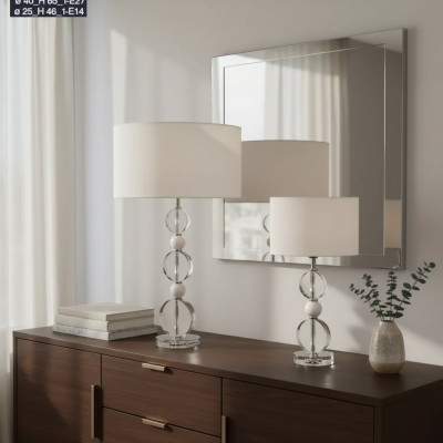 Tischleuchte Tisch Lampe Kronleuchte Kristall Moderne Tischdesignlampe
