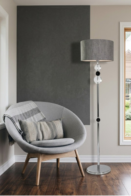 Stehlampe grau Stehlampen zum Lesen stehleuchten Lampe Stil modern