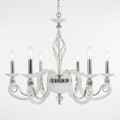 Deckenlampe Lüster Kristall Lampe Luxus Deckenleuchter Weiß Kronleuchter